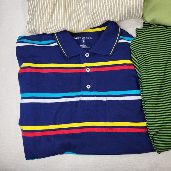 Lot of Polo Shirts Mens Sz Medium Y2k Grunge Izod Cutter Buck Preppy Outer Banks - Picture 2 of 16